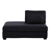 Méridienne gauche de canapé modulable gris anthracite